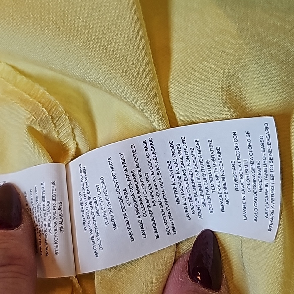 NEW MICHAEL KORS YELLOW SLEEVELESS RUFFLE FRONT PULLOVER BLOUSE TOP - Picture 12 of 14